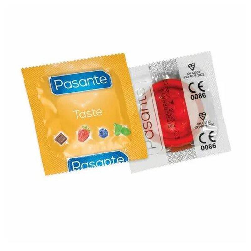 Оральні презервативи зі смаком полуниці Pasante Strawberry Crush, 1 шт.
