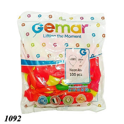 Повітряні кульки Gemar АF70 NEON 100шт