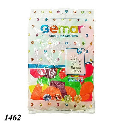 Кульки повітряні  Gemar  АF-80 неонові 100 шт.