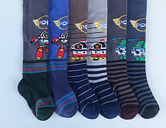 Колготи дитячі для хлопчика принтовані малюнком розміри 92-98