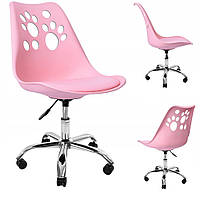 Кресло офисное на колесах Bonro B-881 розовое (4230017)