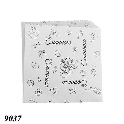 Пакет кутик паперовий білий 14х14 см 100 шт