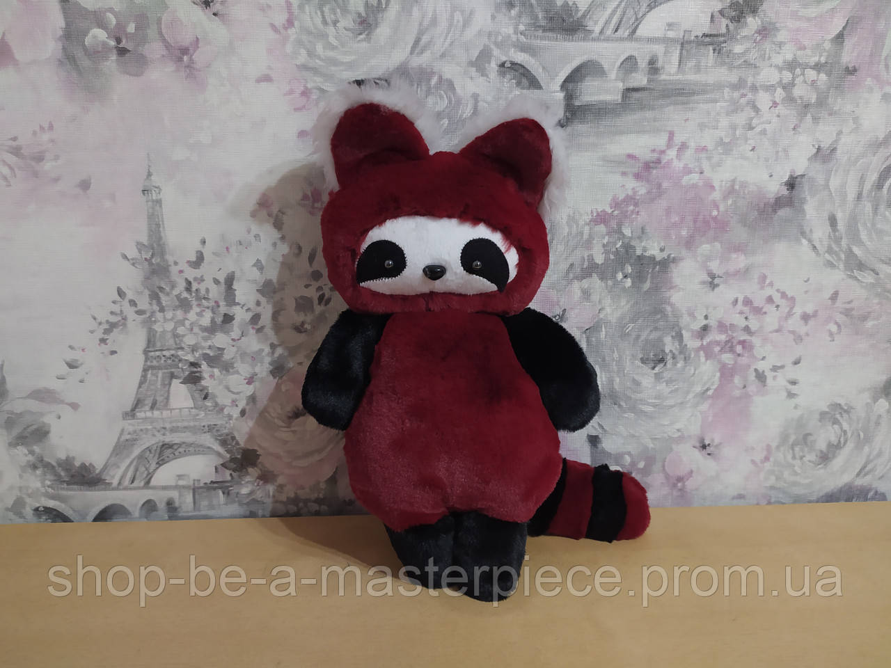 Плюшева хутряна іграшка мала червона панда подарунок для дитини 34см 02853