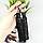 Ключниця жіноча з кільцем HC0044 чорна на блискавці з геометричним орнаментом, фото 5