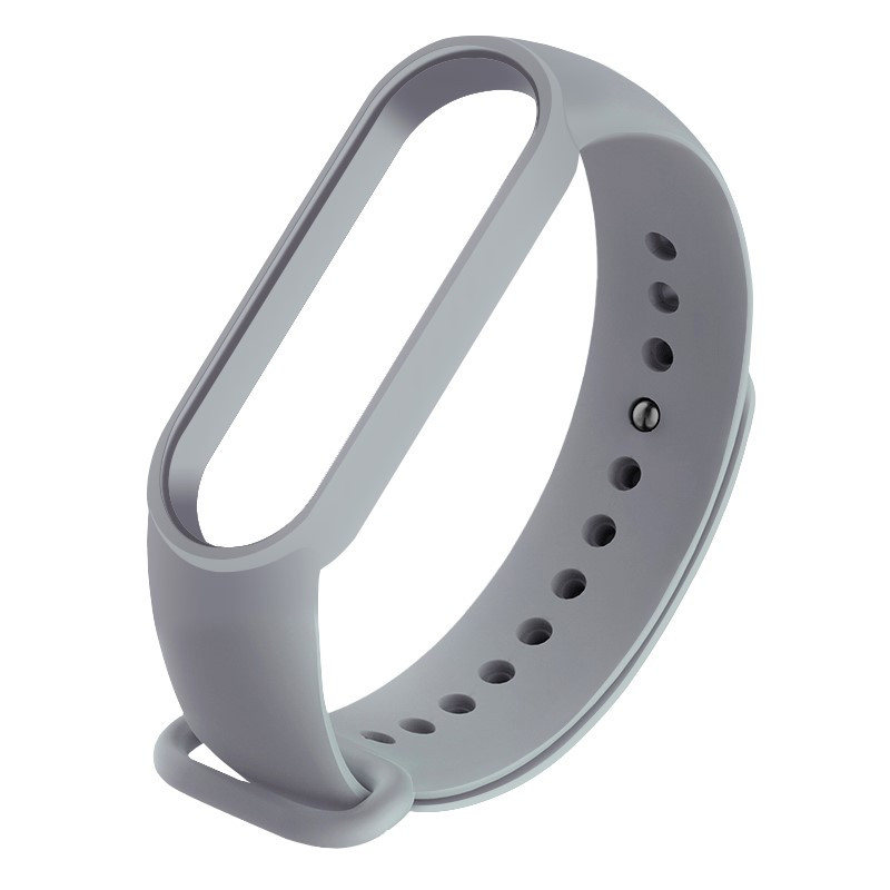 Ремінець для фітнес-браслета Xiaomi Mi Band 5, 6, 7 сірий