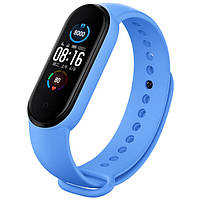 Ремінець для фітнес-браслета Xiaomi Mi Band 5, 6, 7 блакитний, фото 3