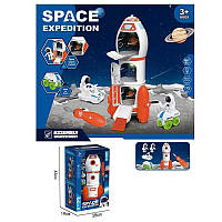 Іграшковий космічний набір 2 в 1 космічна ракета 551-5, 2 ігрові фігурки, викрутка, 2 типи мінітранспорту