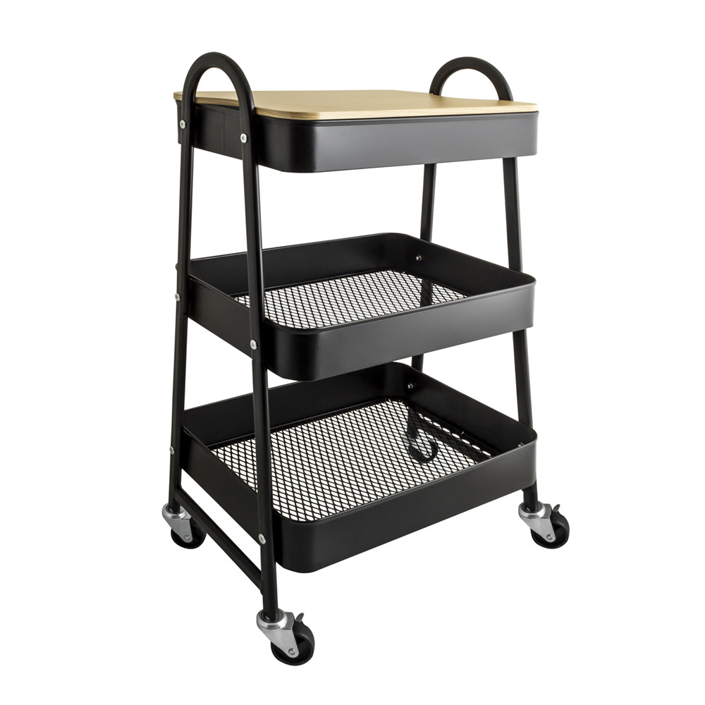 Етажерка чорна+МДФ, AWD02041822, фото 1