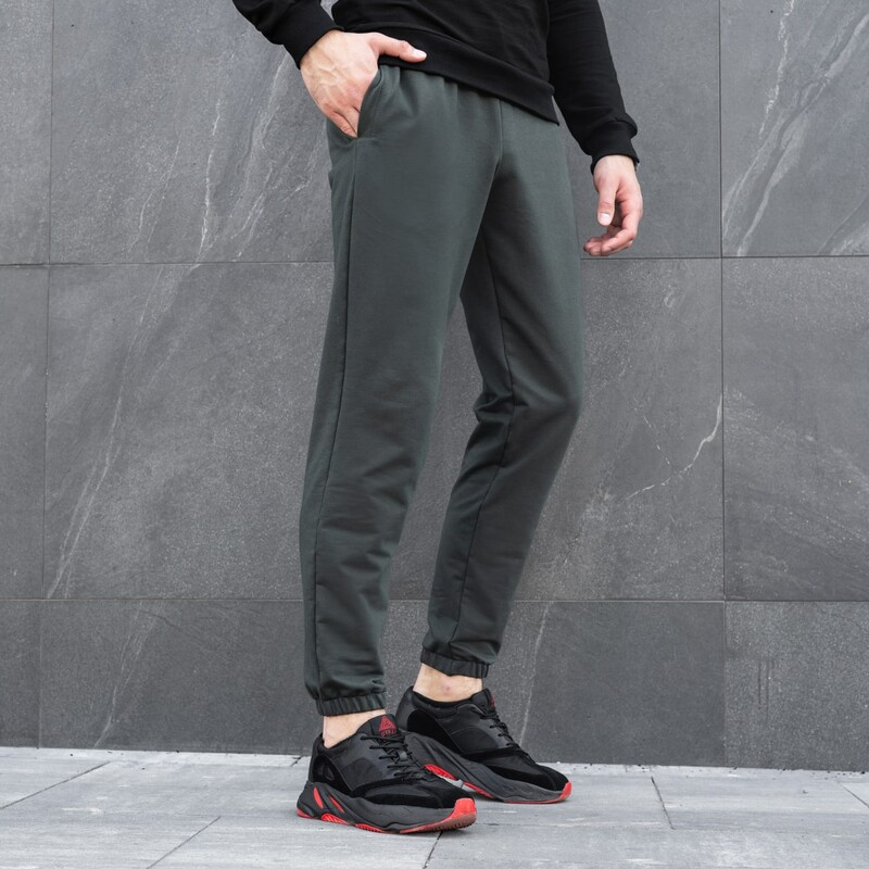 Штани спортивні Pobedov "95" темно-зелені з кишенями, фото 1