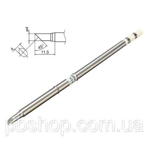 Жало накінечник T12-C4 Скошений для паяльника паяльної станції Hakko T12