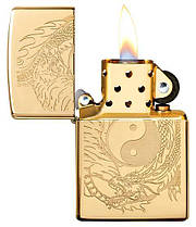 Оригінальний подарунок запальничка Zippo 49024 Tiger and Dragon Design Інь - Ян, фото 2