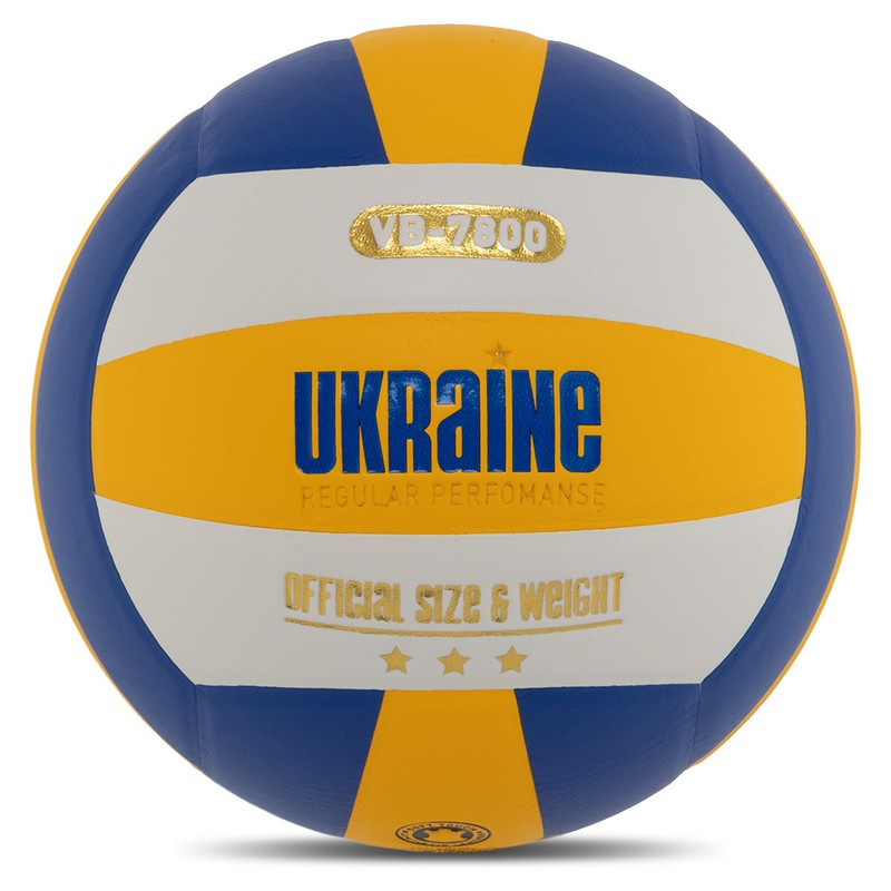 Мяч волейбольный UKRAINE VB-7800 №5 PU клееный - фото 2 - id-p1763826448