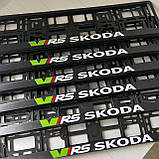 Номерна авторамка "SKODA RS" Ціна за пару!, фото 4