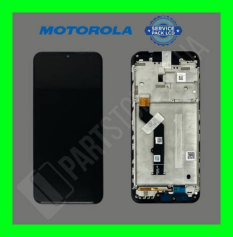 Дисплей Motorola Moto E7 Plus Black (5D68C17416) сервісний оригінал у зборі з рамкою, фото 1