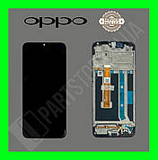 Дисплей Oppo A15/A15s Black (4907272) сервісний оригінал у зборі з рамкою