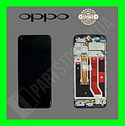 Дисплей Oppo A32 / A33 / A53 / A53S Black (4905105) сервісний оригінал у зборі з рамкою