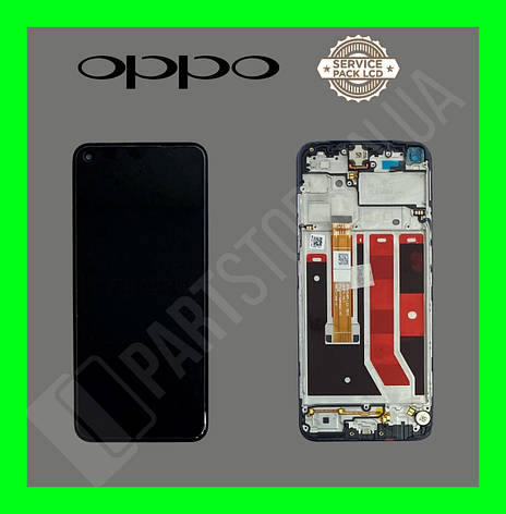 Дисплей Oppo A32 / A33 / A53 / A53S Black (4905105) сервісний оригінал у зборі з рамкою, фото 1