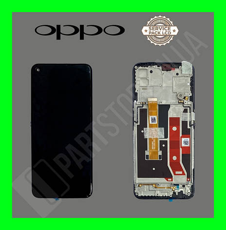 Дисплей Oppo A72 5G / A73 5G Black (4907746) сервісний оригінал у зборі з рамкою, фото 2