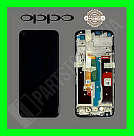 Дисплей Oppo Realme 8i / Narzo 50 Black (4908405) сервисный оригинал в сборе с рамкой