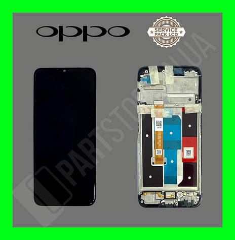 Дисплей Oppo Realme С35 Black (4130056) сервісний оригінал у зборі з рамкою, фото 1