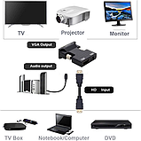 Конвертер HDMI-VGA OUT, Адаптер для перетворення сигналу, Перехідник для пристроїв, фото 3