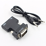 Конвертер HDMI-VGA OUT, Адаптер для перетворення сигналу, Перехідник для пристроїв, фото 7