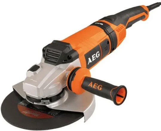 Шліфмашина кутова WS24-230GEV AEG, 2400Вт, 68мм, Ø 230мм, 6600об/хв, М14, 5.6кг, плавний пуск, кейс