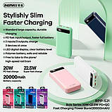 Power bank Remax 20000 mAh Швидка зарядка 20W+22.5W PD+QC Білий Зовнішній акумулятор Портативна зарядка, фото 3
