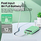 Power bank Remax 20000 mAh Швидка зарядка 20W+22.5W PD+QC Білий Зовнішній акумулятор Портативна зарядка, фото 6