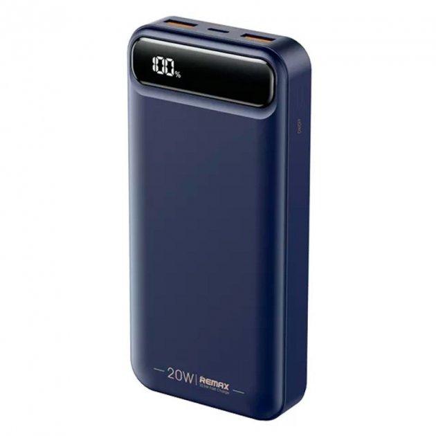 Power bank Remax 20000 mAh Швидка зарядка 20W+22.5W PD+QC Синій акумулятор Портативна зарядка, фото 1