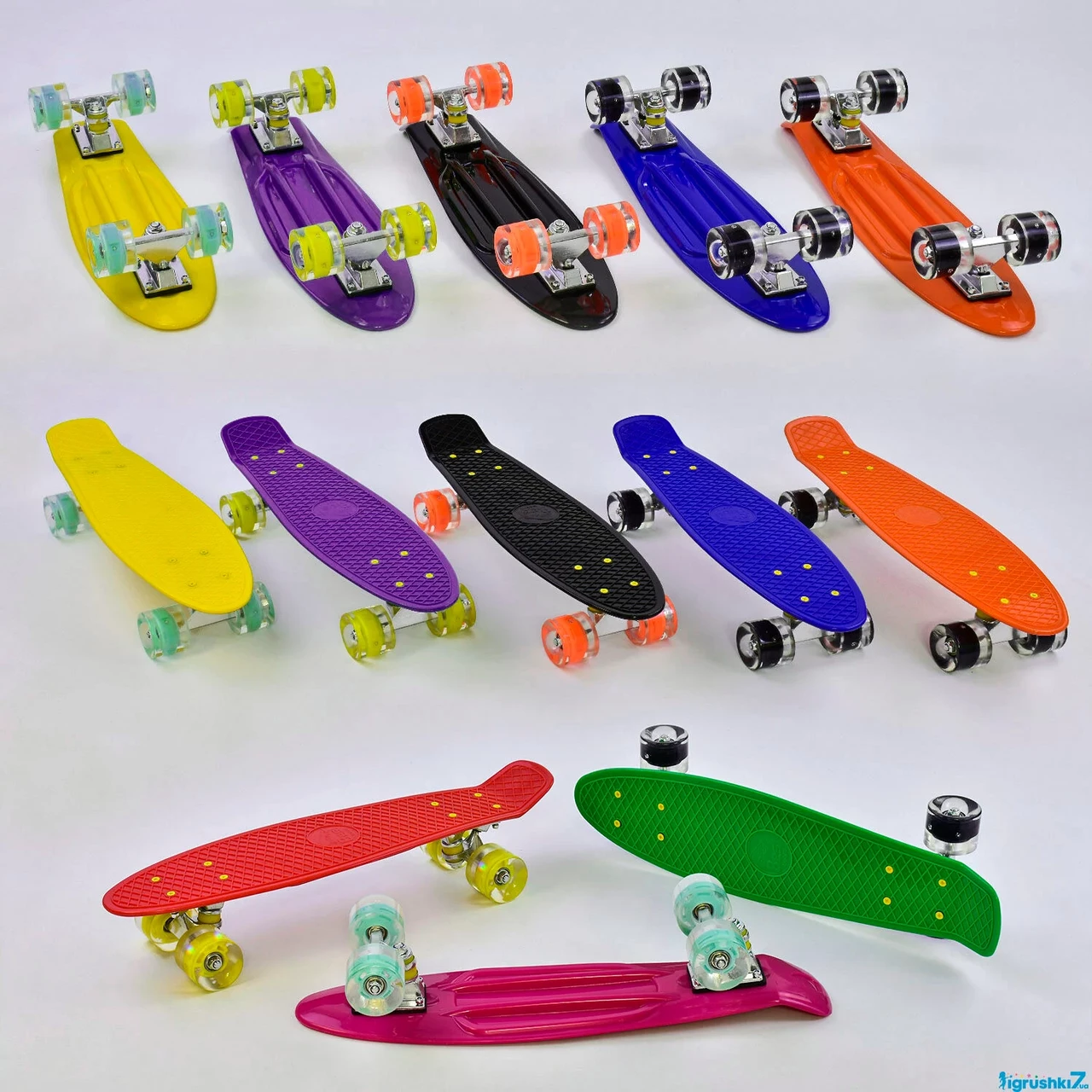 Скейт Пенні борд 76761 (8) Best Board, ВИДАЄТЬСЯ ЛИШЕ ЯЩИКАМИ, СВІТЛО, дошка = 55 см, колеса PU d =, фото 1