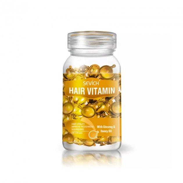 Капсули для ламкого і пористого волосся Sevich помаранчеві with ginseng & honey oil, фото 1