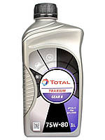 Трансмиссионное масло в коробку КПП Total TRAXIUM GEAR 8 75W-80 GL4 (Пр-во Total ) 1л, 201278