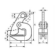 Захват горизонтальный для металла 2т LIFTEC, фото 2