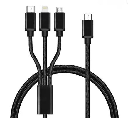 Универсальный Type-C Кабель 3 в 1 Apple Lightning, Micro USB, Type-C ...