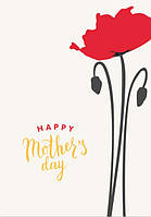 Листівка з тисненням "Happy Mother's day" 10,5х15 см