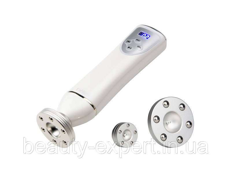 Портативний вакуумно-кульковий масажер Dèlica апарат для корекції фігури з 3 насадками та нагрівання масаж тіла, фото 1