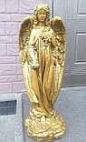 Скульптура Ангел з трояндами 76 см вібробетон, фото 4