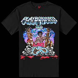 Футболка чорна Playboi Carti Tour Vintage Look T-Shirt Black XS