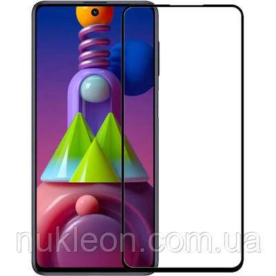 Популярний! Скло захисне PowerPlant Full screen Samsung Galaxy M51, Black (GL609215) - Краща якість тільки на Nukleon.com.ua, фото 1