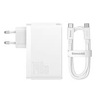 Адаптер мережевий Baseus Type-C to Typc-C cable Gan5 Pro Fast Charger 1USB/2Type-C, PD/QC, 140W/5A, фото 10