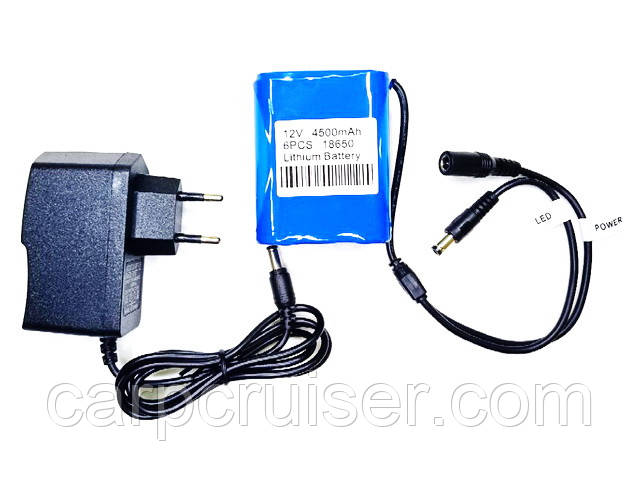 Литиевая аккумуляторная батарея Li-ion 12В 4.5A с контроллером заряда в комплекте с зарядным устройством