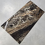 Коричнева глянсова плитка під мармур 120х60 Керамораніт, фото 2