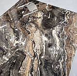 Коричнева глянсова плитка під мармур 120х60 Керамораніт, фото 3