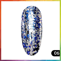 Втирка для дизайна ногтей Global Fashion глобал фешн Diamond foil № 006