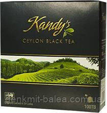 Цейлонський чорний листовий чай Kandy*s Ceylon black leaf tea 100 пакетиків