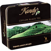 Цейлонский черный листовой чай Kandy*s Ceylon black leaf tea 100 пакетиков ( 200 гр)