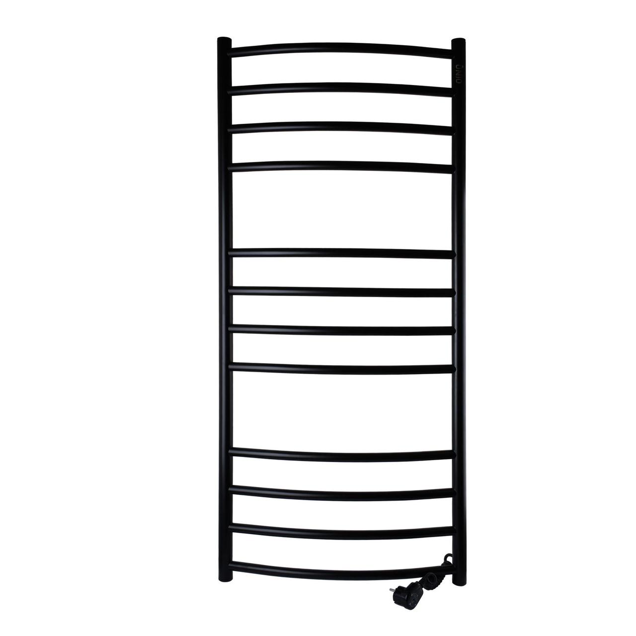 Рушникосушарка UNIO LDE ER 1200-500-12 BLK Драбинка Дуга Еліт електро чорна, фото 1