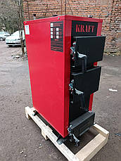 Котел опалювальний на твердому паливі для приватного будинку KRAFT 12 кВт Площа 120 м2, фото 2