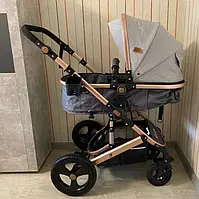 Універсальна коляска-трансформер 3 в 1 Ninos Brava (Нінос Брава) Grey (світло-сірий колір)